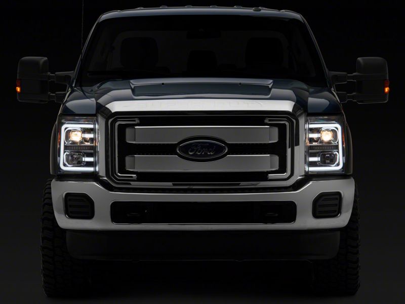 Raxiom 11-16 Ford F-250 Super Duty LED Projector Headlights - Chrome Housing (Clear Lens) - SD3621