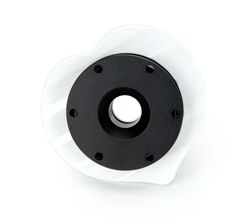 NRG Heart Quick Release Kit Gen 143 - Black Body / White Heart Ring - SRK-143BK-WT - close-up view