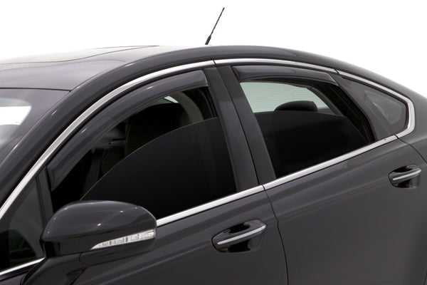 AVS 13-18 Ford Fusion Ventvisor In-Channel Front & Rear Window Deflectors 4pc - Smoke - 194714 for 2013-2020 Ford Fusion - fr