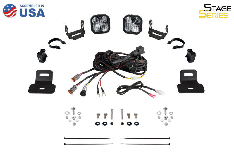 Diode Dynamics 17-24 Can-Am Maverick X3 SS3 Stage Series Ditch Light Kit - Pro White Combo - DD7866