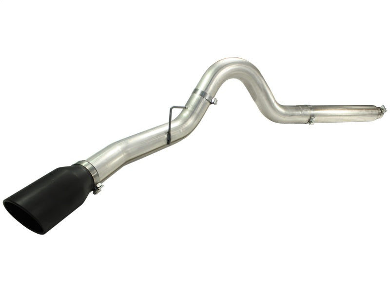 aFe MACHForce XP 5in DPF-Back Stainless Steel Exh Sys, Black tip,Ford Diesel Trucks 08-10 V8-6.4L - 49-43054-B