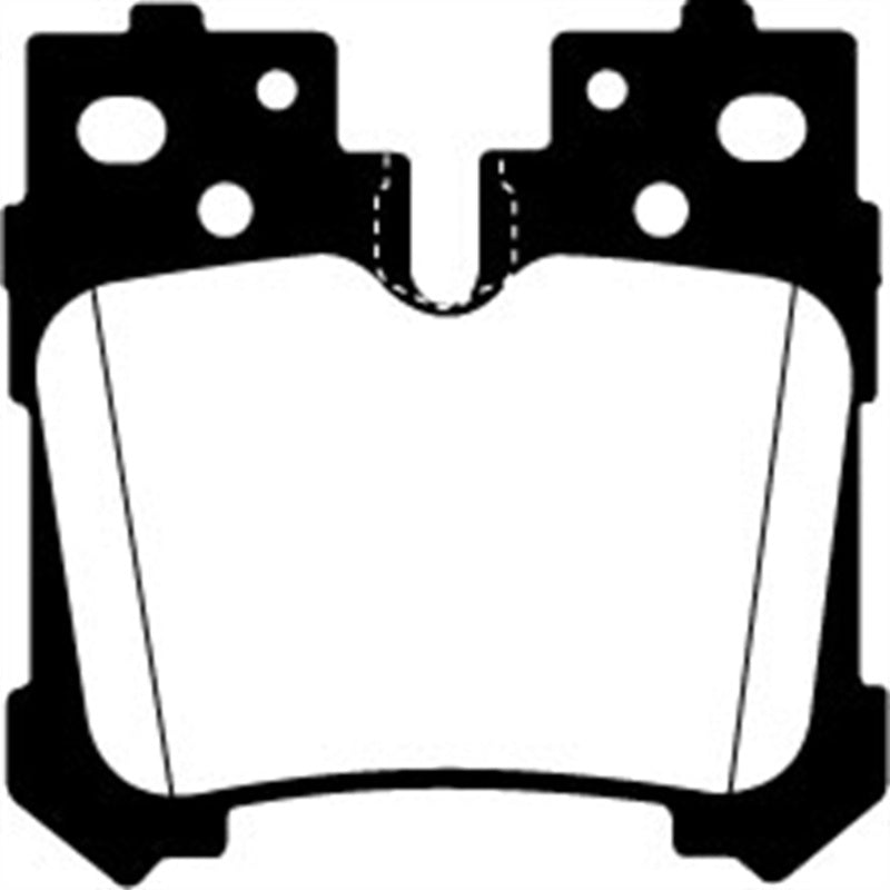 EBC 07+ Lexus LS460 4.6 Greenstuff Rear Brake Pads - DP21812 for 2007-2023 Lexus LS - detail view