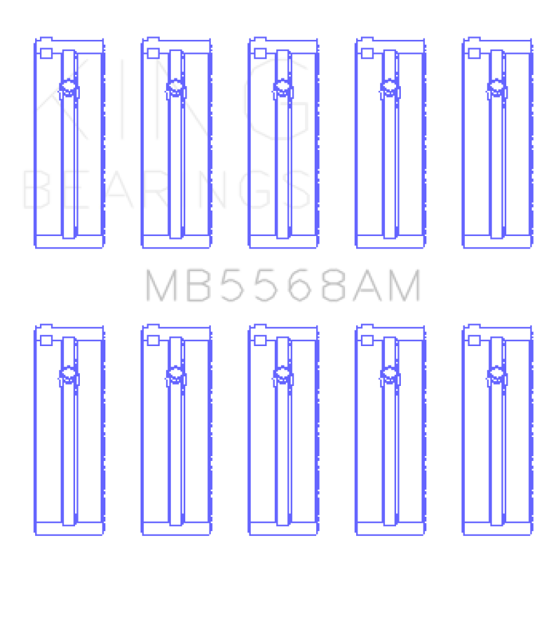 King Honda D16A/Y/Z H22A4 F23A (Size +0.25mm) Crankshaft Main Bearing Set - MB5568AM0.25