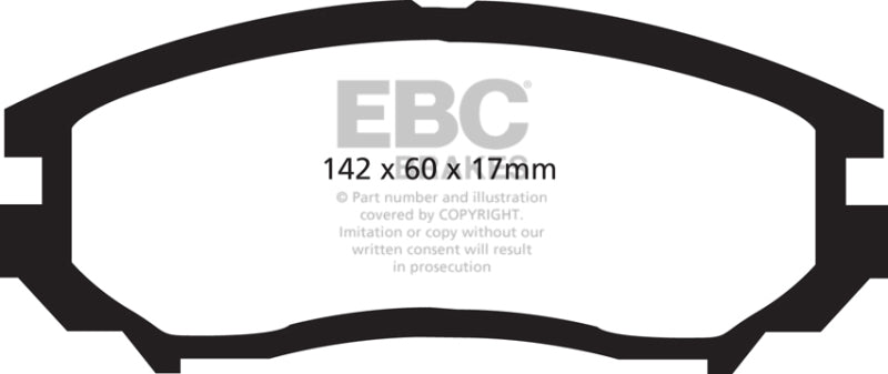 EBC 04-06 Hyundai Tiburon 2.7 6 speed Yellowstuff Front Brake Pads - DP41755R