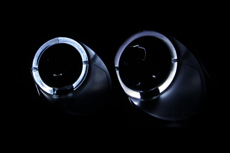 ANZO 2001-2005 Volkswagen Passat Projector Headlights w/ Halo Black - 121357