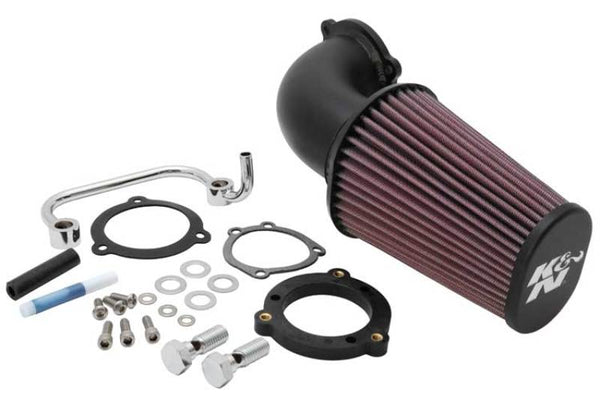 K&N 07-10 Harley Davidson XL Aircharger Performance Intake - 63-1126 for 2004-2019 Harley-Davidson XL1200C Sportster 1200 Cus