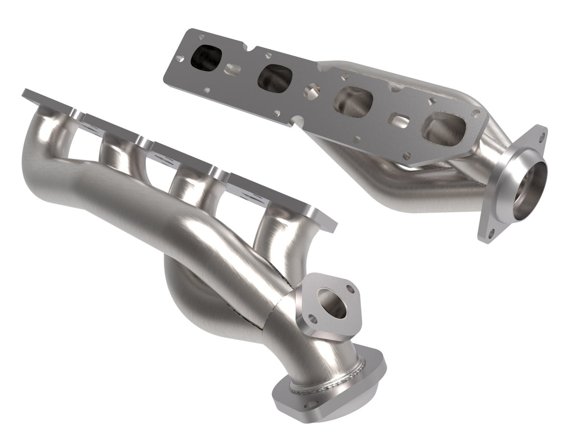 aFe Power Twisted Steel 304SS Shorty Header 19-21 Ram 2500/3500 V8-6.4L - 48-32029