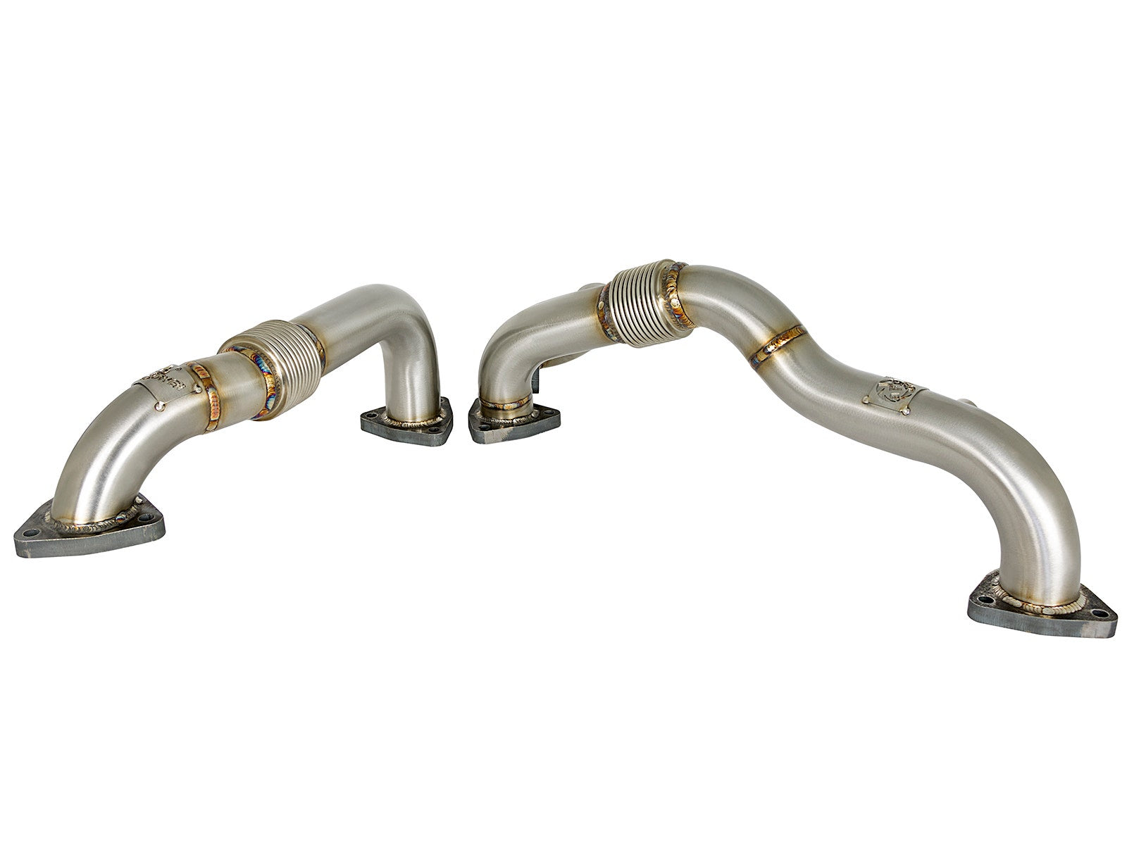 aFe Twisted Steel Header Up-Pipe 08-10 Ford Diesel Trucks V8-6.4L (td) - 48-33016