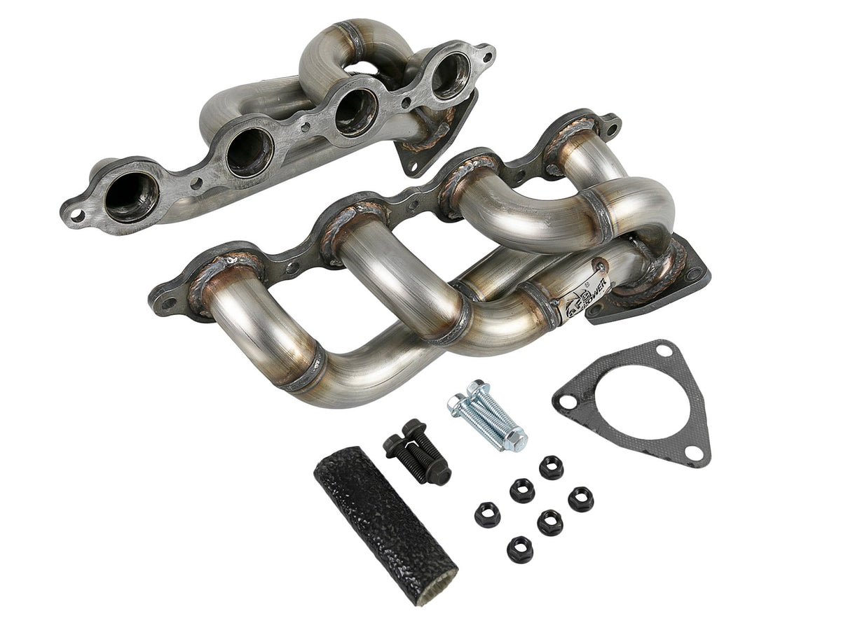 aFe Twisted Steel 1-3/4in 304SS Shorty Headers 2019 GM Silverado / Sierra 1500 V8-5.3L/6.2L - 48-34134