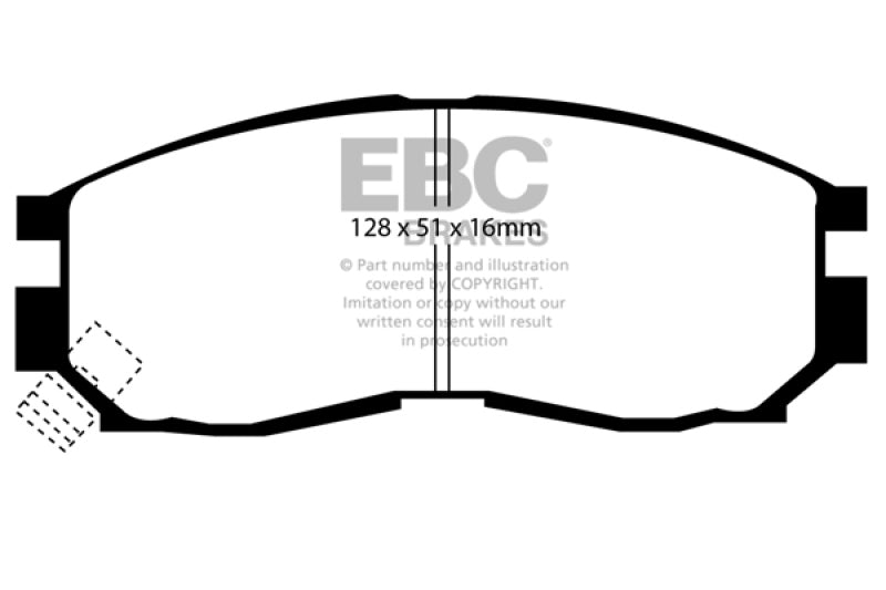 EBC 95-99 Chrysler Sebring Coupe 2.0 Redstuff Front Brake Pads - DP3830C