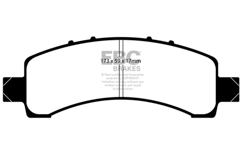 EBC 01-05 Cadillac Deville 4.6 HD Ultimax2 Front Brake Pads - UD784 for 2003-2022 GMC Savana 2500 - front view