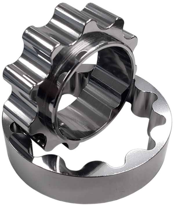 Boundary Nissan VQ 3.5L/3.7L VHR Oil Pump Assembly w/Billet Back Plate - VQ-S1-VHR-BBP by Boundary - front view