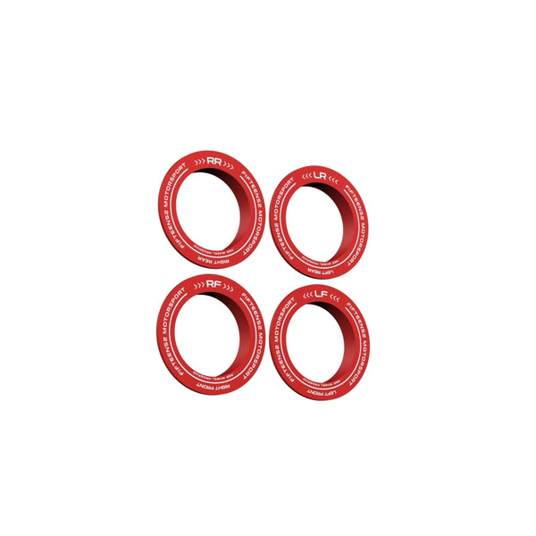 fifteen52 Holeshot RSR Center Ring - Corner Designation Set of Four - Red - 52-RSRRING-RED-CD-SET by fifteen52