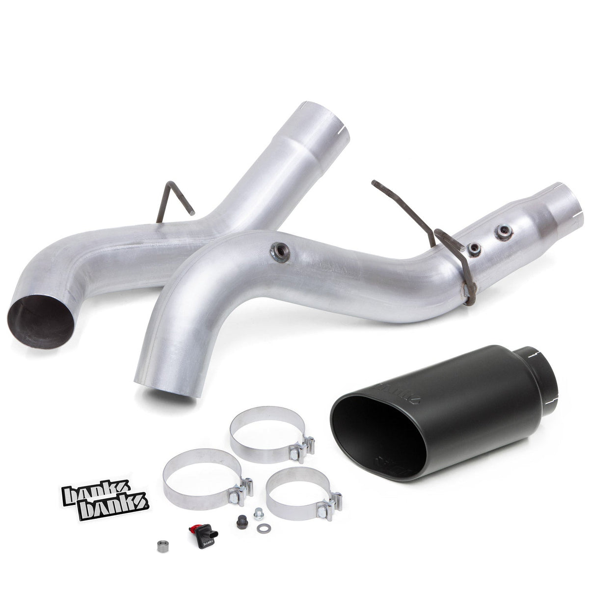 Banks Power 23.5-26 GM 2500/3500 Duramax 6.6L Monster Exhaust System 5.0in Single - Black Tip - 48910-B - Image 1
