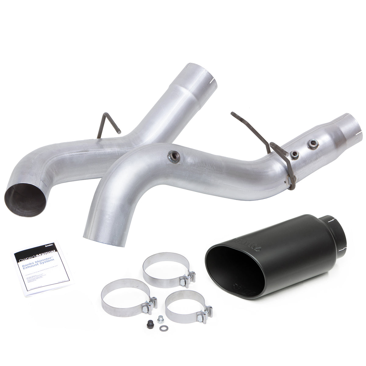 Banks Power 17-19 Chevy Duramax L5P 2500/3500 Monster Exhaust System w/ Black Tip - 48996-B