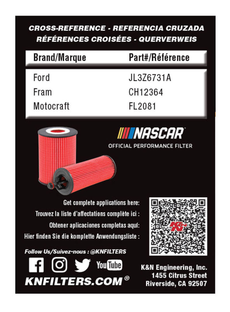 K&amp;N Oil Filter OIL FILTER; AUTOMOTIVE - HP-7043