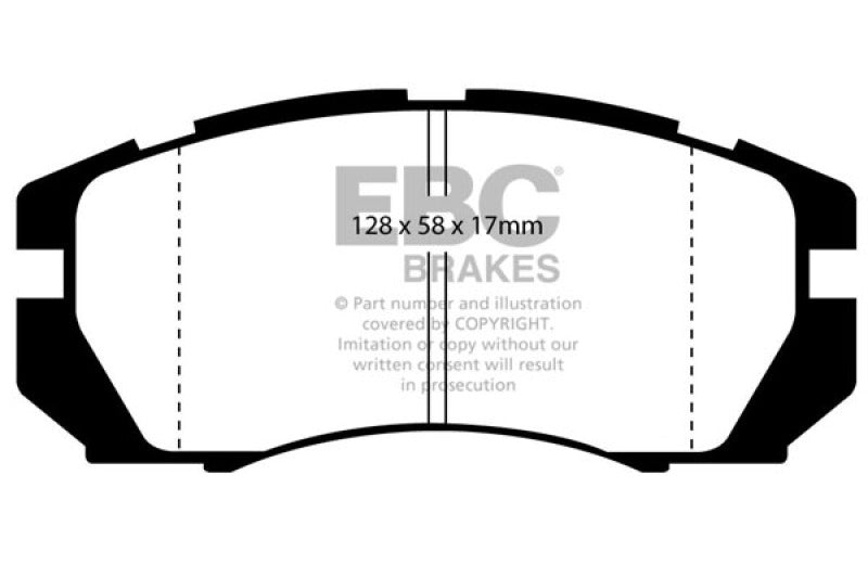 EBC 95-96 Subaru Impreza 2.2 Yellowstuff Front Brake Pads - DP4966R