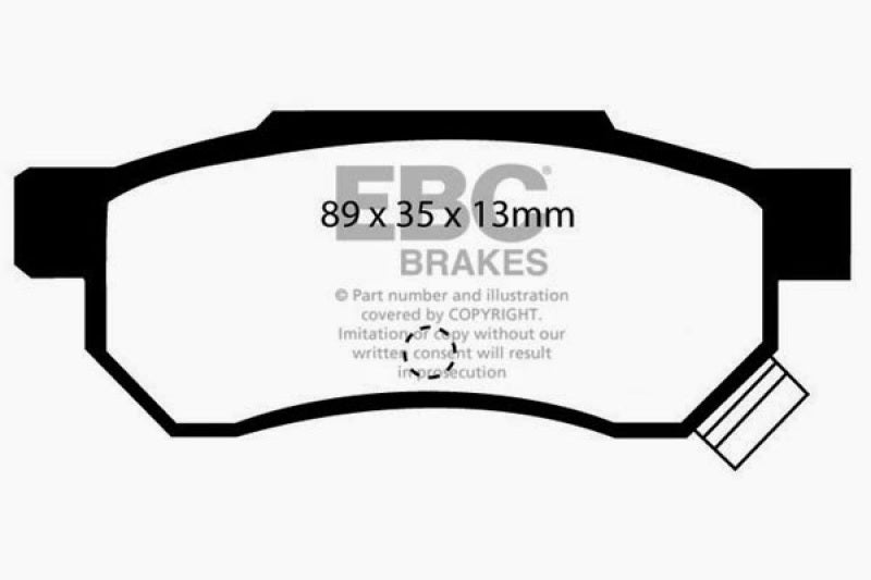 EBC 92-94 Acura Integra 1.7 Vtec Greenstuff Rear Brake Pads - DP2642/2