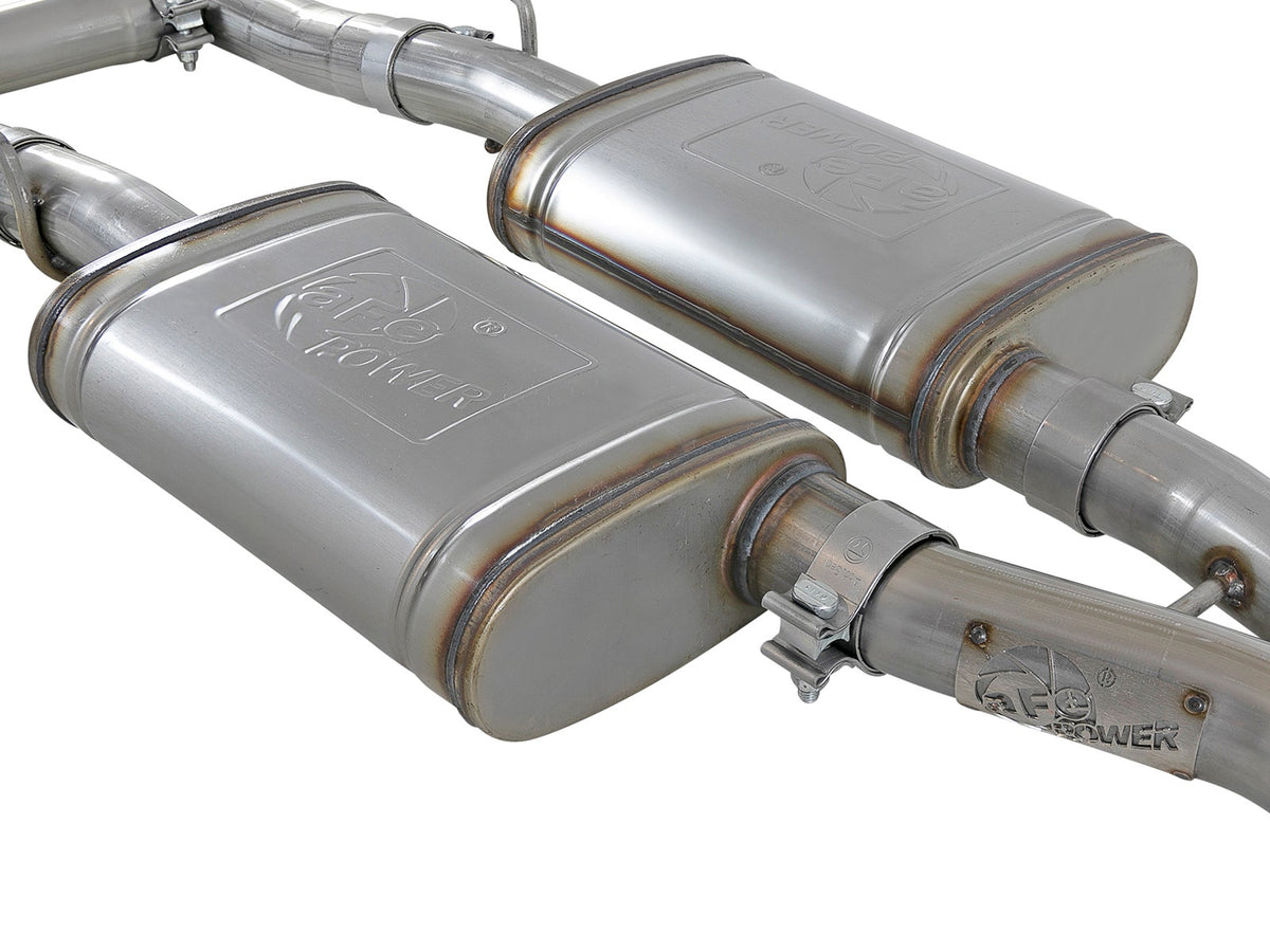 aFe MACH Force-Xp 2-1/2in 304 SS Cat-Back Exhaust 15-19 Dodge Challenger V6-3.6L - Raw Tip - 49-32067