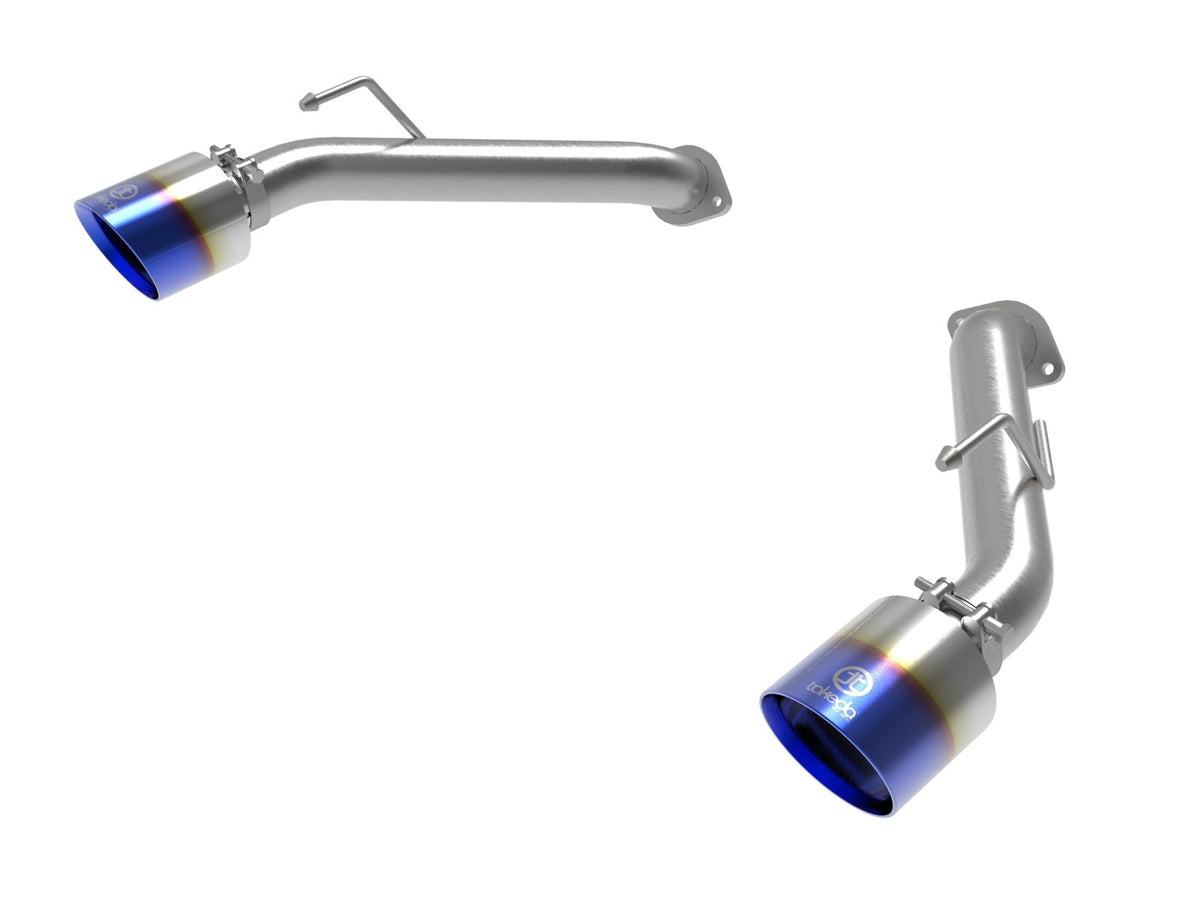 aFe 2023 Nissan Z V6-3.0L (tt) Takeda Stainless Steel Axle-Back Exhaust System w/ Blue Flame Tip - 49-36137-L