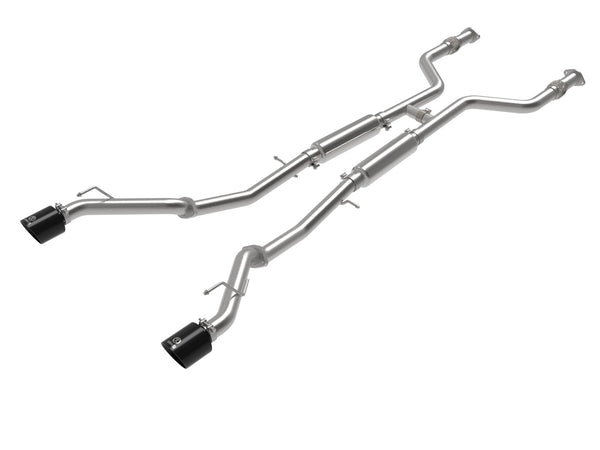 aFe Nissan Z 23-23 V6-3.0L Takeda 2-1/2in 304 Stainless Steel Cat-Back Exhaust System w/ Black Tips - 49-36138-B