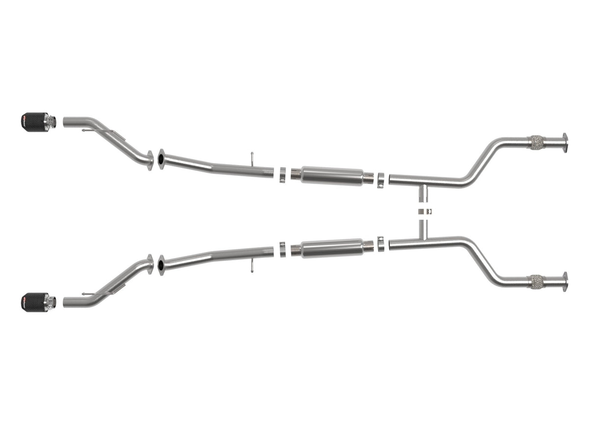 aFe POWER Takeda 2023 Nissan Z 2 1/2in 304 SS Cat-Back Exhaust System w/ Carbon Fiber Tips - 49-36138-C