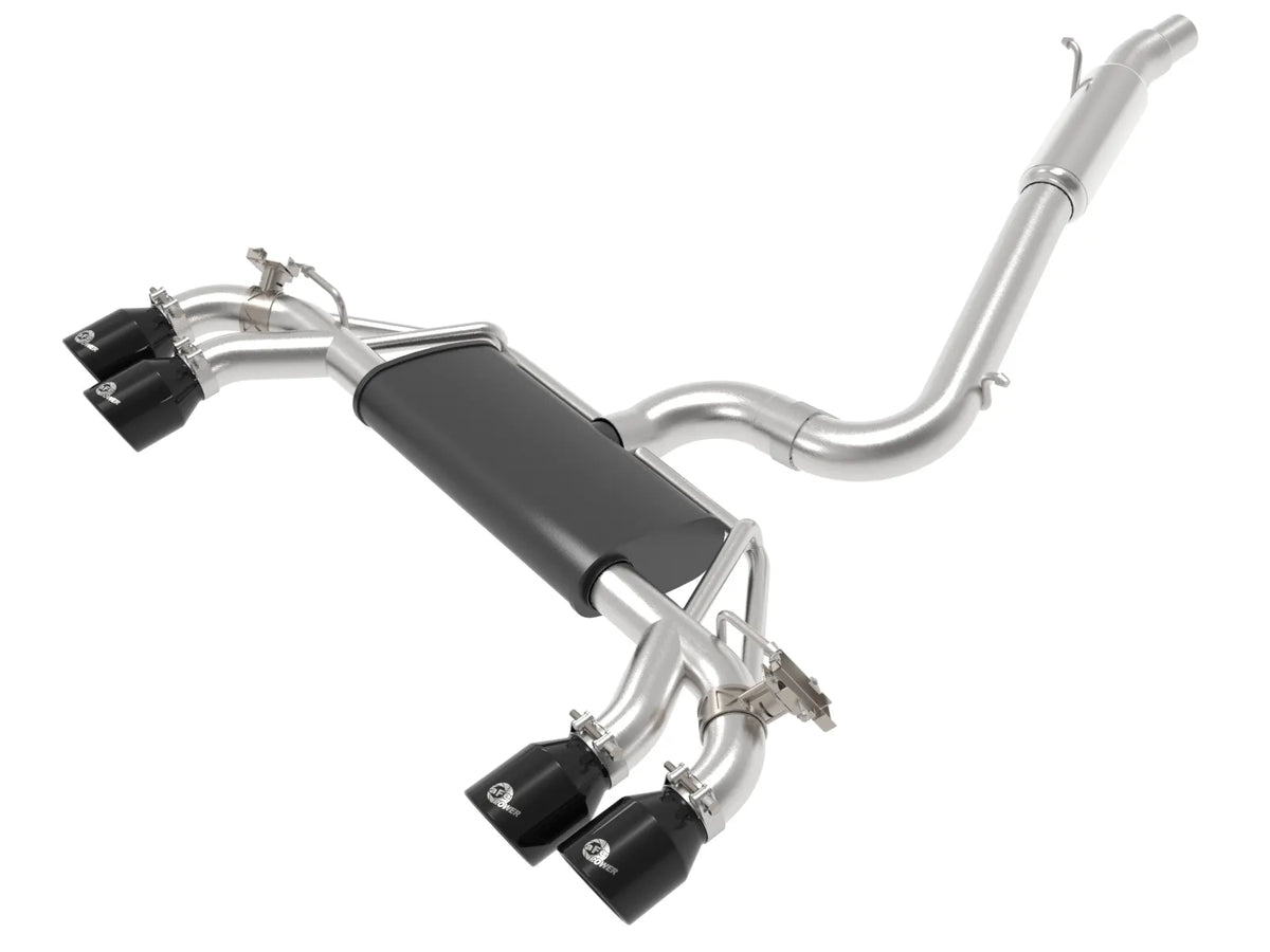 afe POWER MACH Force-Xp 15-19 Volkswagen Golf R L4-2.0L(T) 304 SS Cat-Back Exhaust System - Black - 49-36430-B