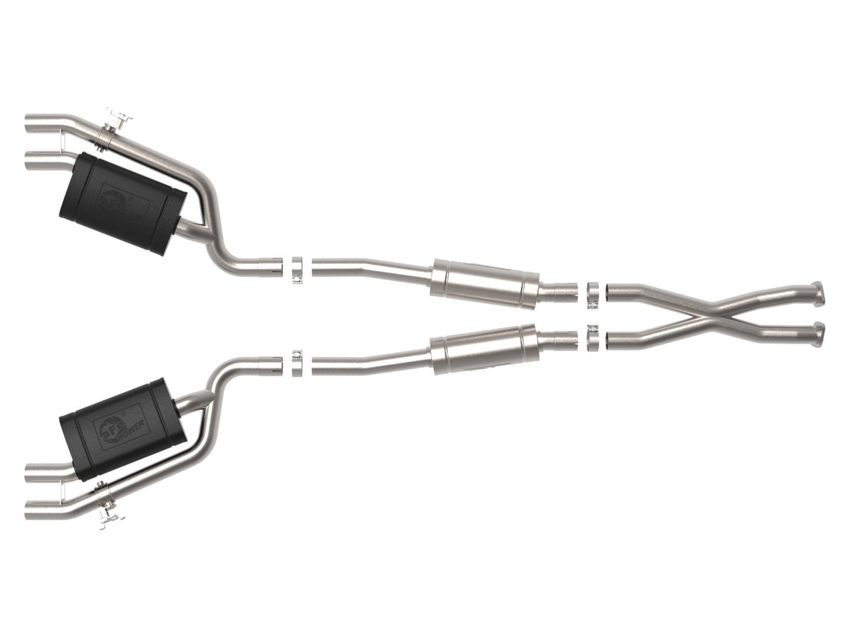 aFe Gemini XV 2.5in 304 SS Cat-Back Exhaust w/Cut-Out 18-22 Kia Stinger V6 3.3L - 49-37025