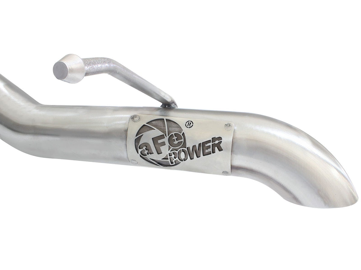 aFe MACHForce XP 2-1/2in SS-409 Cat-Back Exhausts w/ 18in Muffler 07-17 Jeep Wrangler V6-3.6L - 49-48057