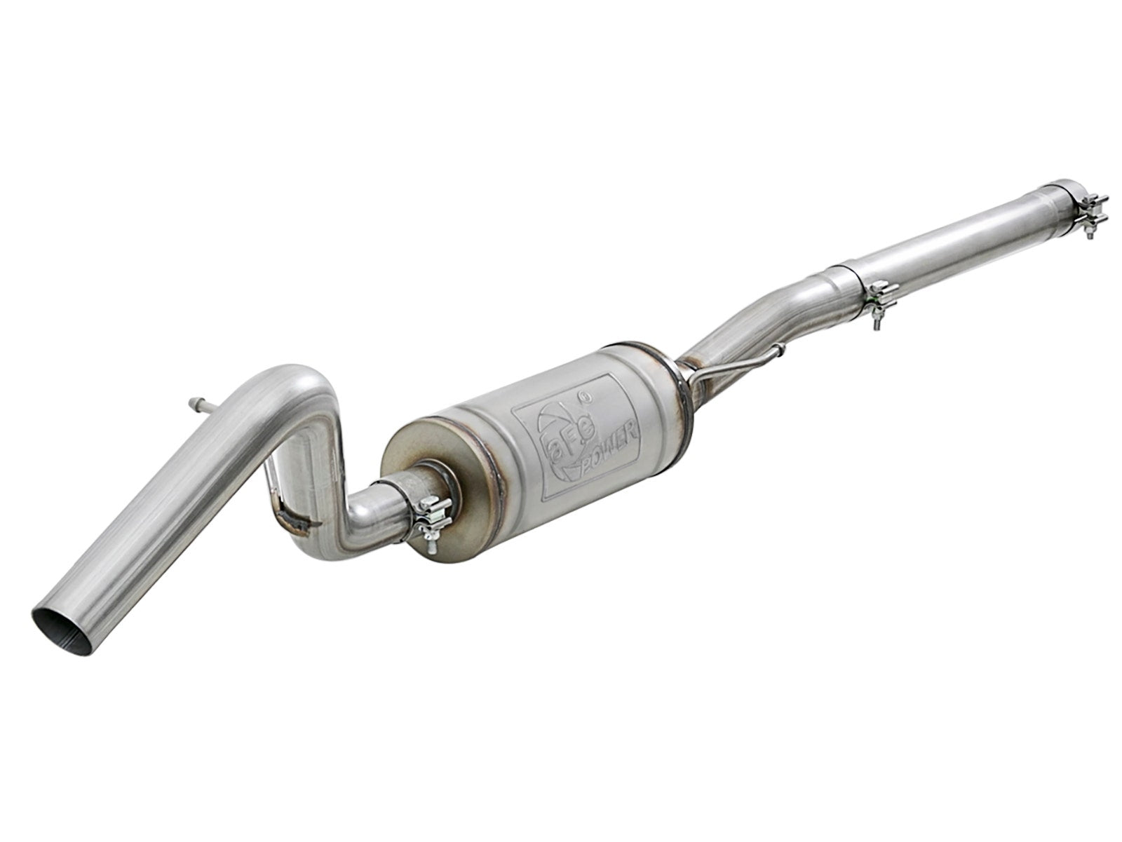aFe MACH Force-Xp 2.5in 409 SS Mid-Pipe w/ Muffler 2007+ Jeep Wrangler (JK) V6 3.6L/3.8L - 49-48063