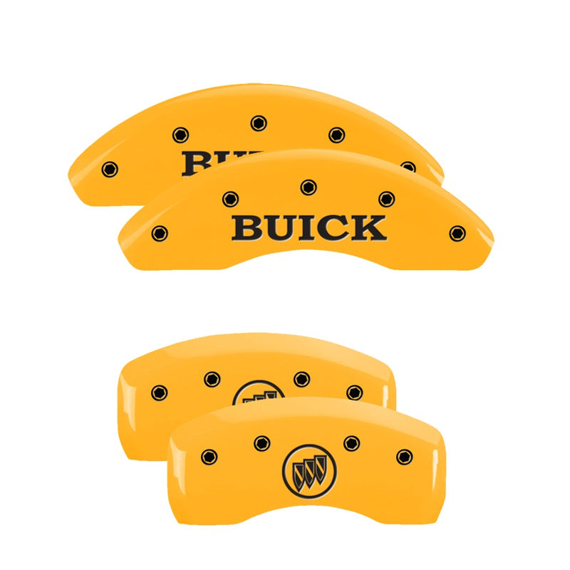 MGP 4 Caliper Covers Engraved Front Buick Rear Yellow Finish Black Char 2017 Buick Cascada - 49010SBSHYL