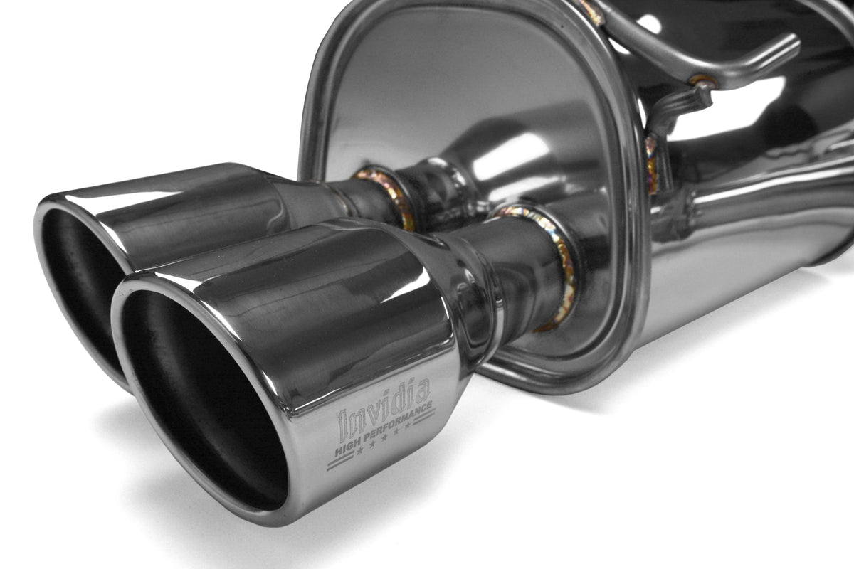 Invidia 15+ Subaru WRX/STI 4Dr Q300 Twin Outlet Rolled Stainless Steel Quad Tip Cat-Back Exhaust - HS15STIG3S