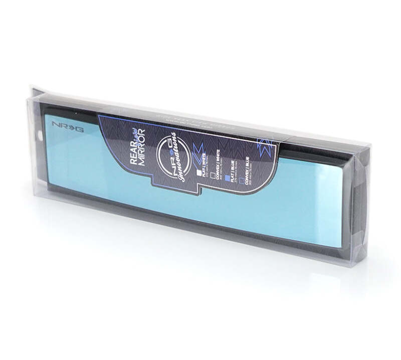 NRG 300mm Wide Panorama Clip-on Rearview Mirror - Convex w/ Blue Tint - IM-300CBL - close-up view 2