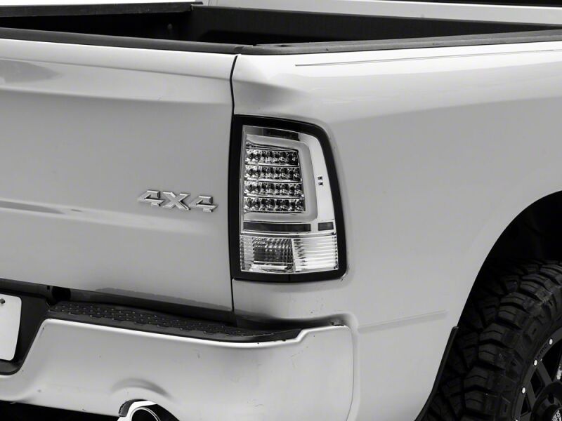 Raxiom 09-18 Dodge RAM 1500 Axial Series LED Tail Lights- Chrome Housing- Clear Lens - R113542 - close-up view 4