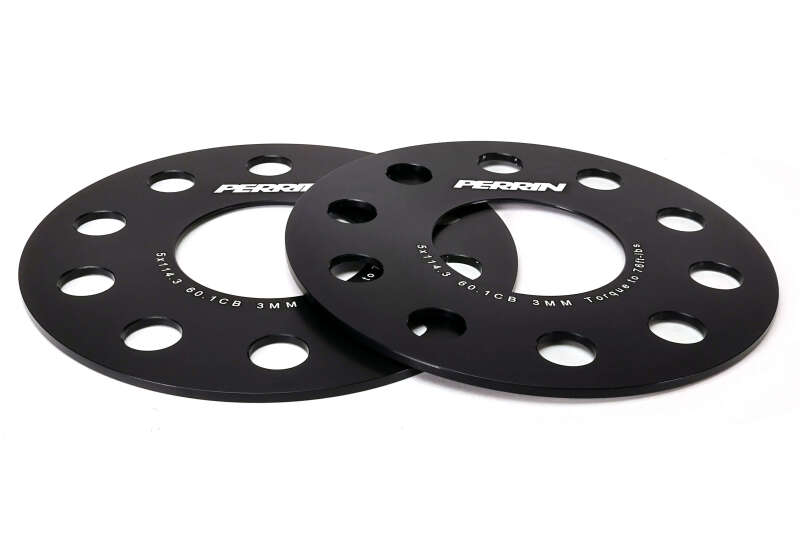 PERRIN 23-26 Toyota GR Corolla 60.1mm CB / 5x114.3 BP Wheel Spacers - 3mm - PTP-WHL-103BK