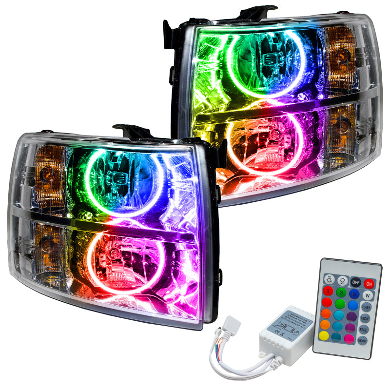 Oracle 07-13 Chevrolet Silverado SMD HL - Round Style - ColorSHIFT w/ Simple Controller SEE WARRANTY - 7007-504
