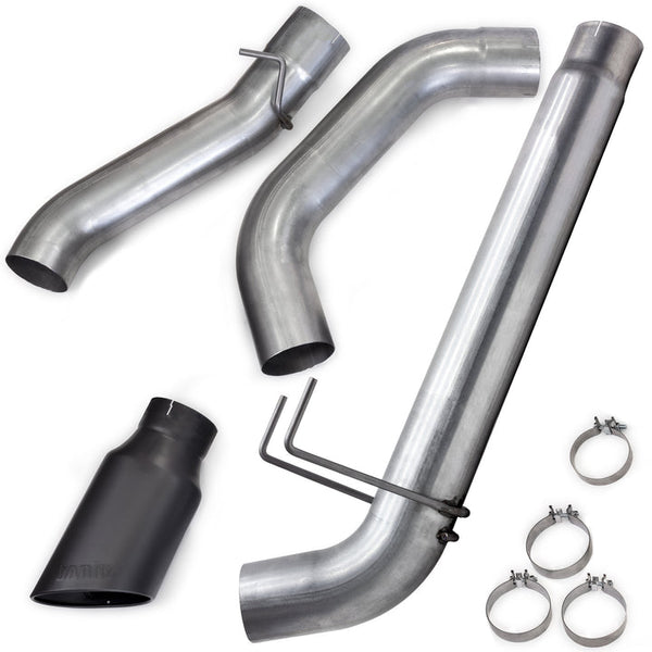 Banks Power 19-23 Dodge RAM Monster Exhaust 5.0in Single 6.7L CCLB DRW w/ SideKick Black Tip - 49808-B