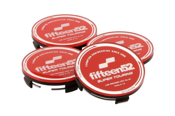 fifteen52 Super Touring (Chicane/Podium) Center Cap Set of Four - Red/Chrome - 52-ST-CAP-RED-SET by fifteen52