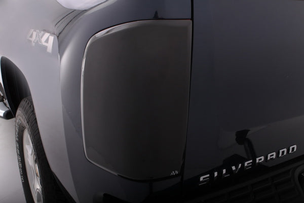 AVS 07-13 Chevy Silverado 1500 Tail Shades Tail Light Covers - Smoke - 33202 for 2007-2013 Chevrolet Silverado 1500 - front v