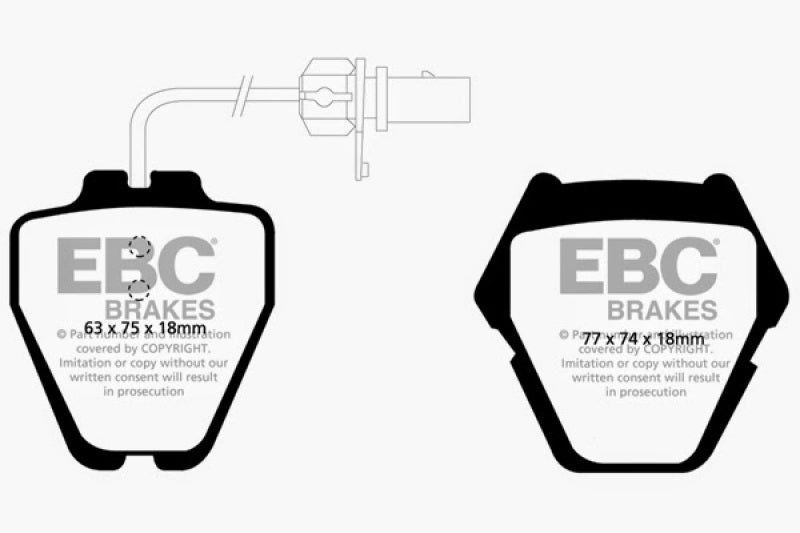 EBC 02-05 Volkswagen Passat 4.0 (8 Pad Set) Greenstuff Front Brake Pads - DP21348