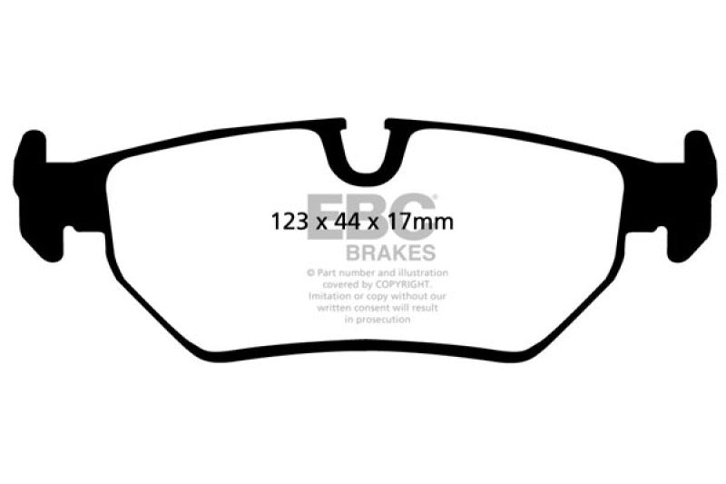 EBC 91-93 Jaguar XJS 4.0 Ultimax2 Front Brake Pads - UD135 for 1976-1996 Jaguar XJS - front view
