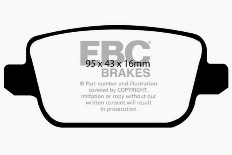 EBC 07-12 Land Rover LR2 3.2 Greenstuff Rear Brake Pads - DP61933