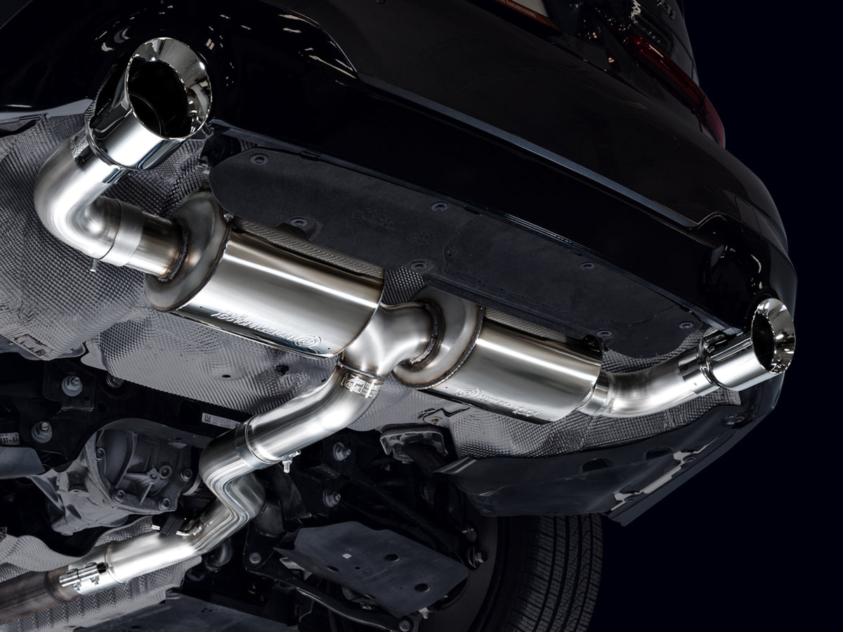 AWE 19-23 BMW 330i / 21-23 BMW 430i Base G2X Touring Axle Back Exhaust - Chrome Silver - 3015-32429