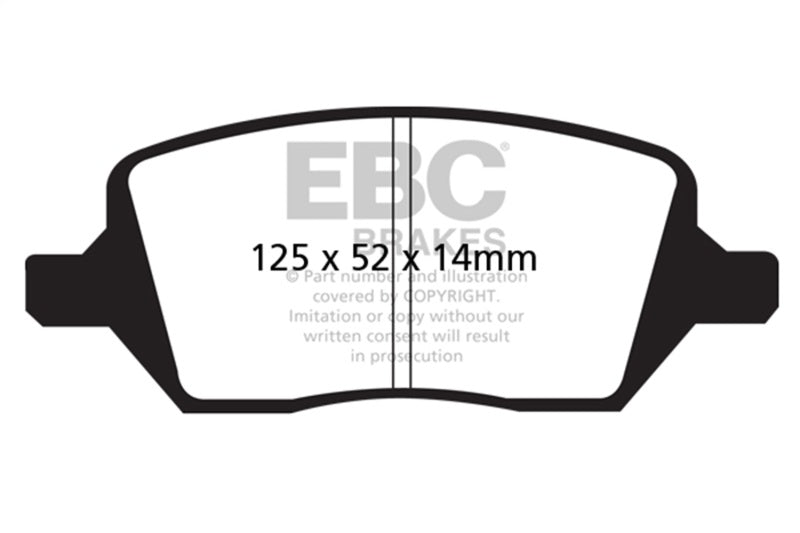 EBC 04-05 Buick Terraza 3.5 FWD Extra Duty Rear Brake Pads - ED91737