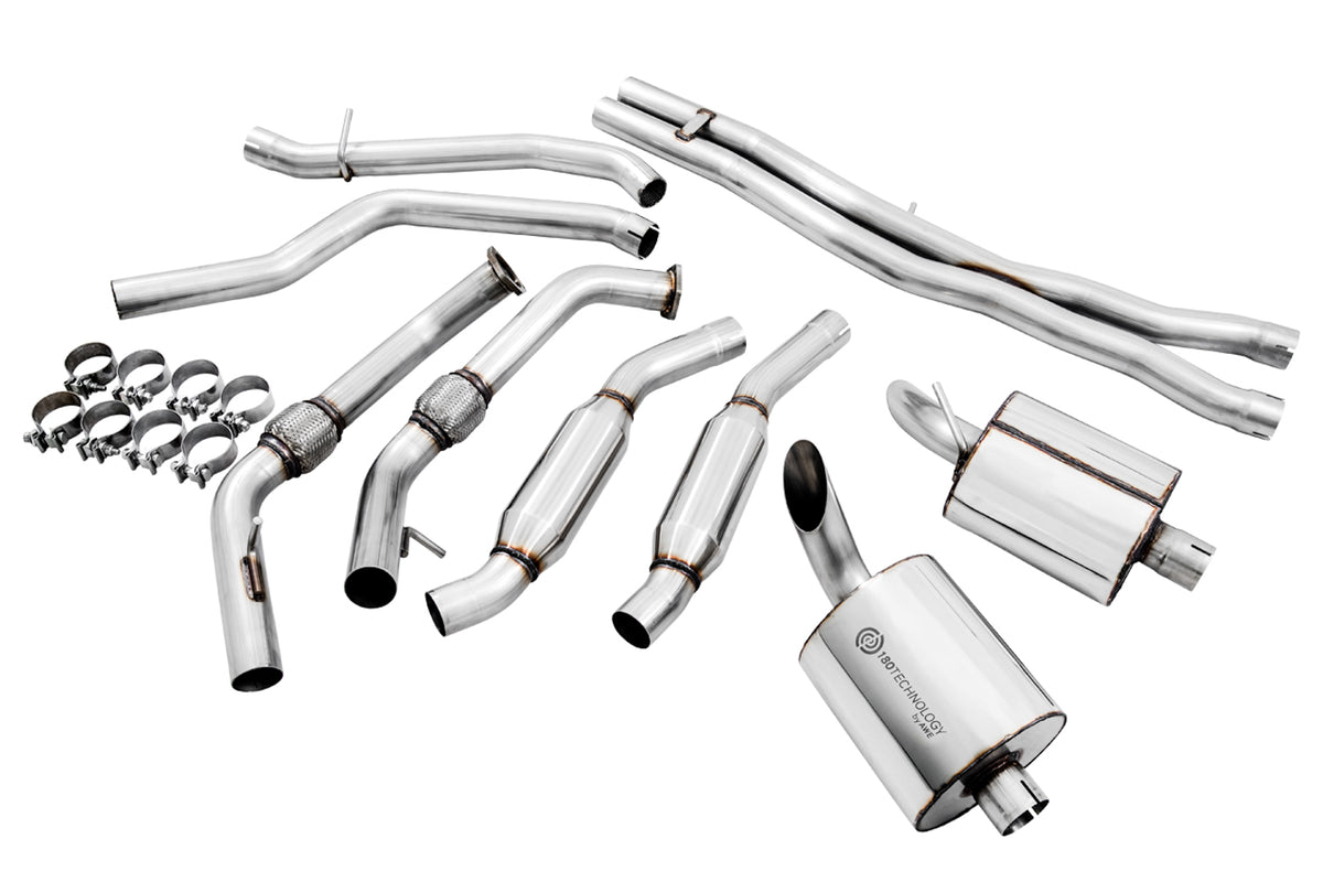 AWE Tuning Audi B9 SQ5 Resonated Touring Edition Cat-Back Exhaust - No Tips (Turn Downs) - 3015-31016