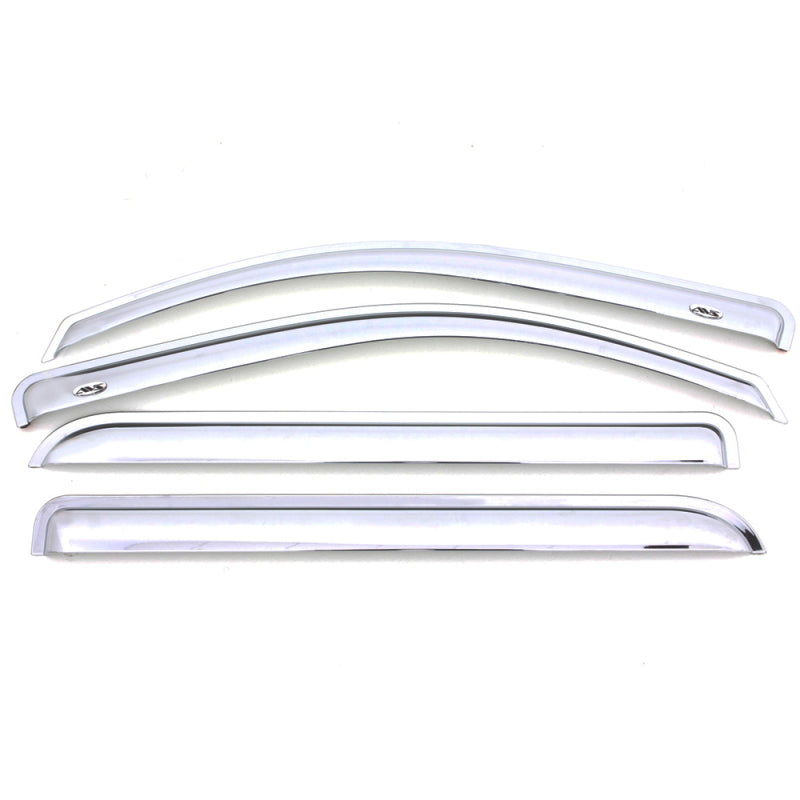 AVS 10-18 Toyota 4Runner Ventvisor Outside Mount Front &amp; Rear Window Deflectors 4pc - Chrome - 684242