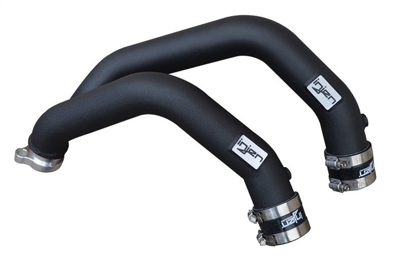 Injen 15-18 BMW M3(F80)/M4 (F82/83) 3.0L L6 Twin Turbo 2PC Aluminum Int. Charge Pipe - Wrinkle Black - SES1116ICPWB
