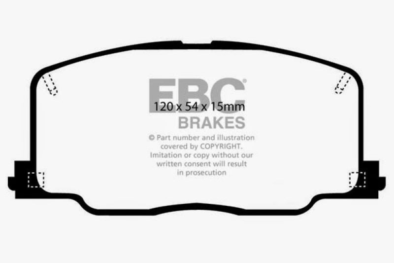 EBC 90-91 Lexus ES250 2.5 Redstuff Front Brake Pads - DP3725C