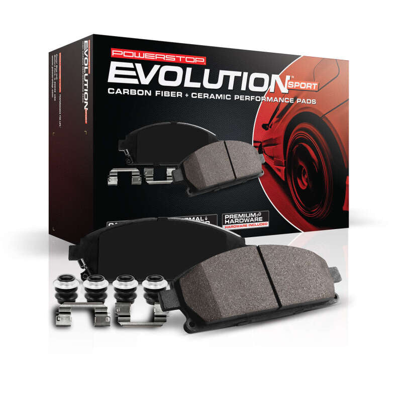 Power Stop 18-19 Kia Stinger Front Z23 Evolution Sport Brake Pads w/Hardware - Z23-6012 for 2018-2023 Kia Stinger - close-up