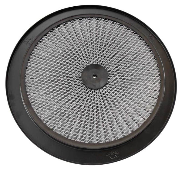 K&N X-Stream Top Filter 14in OD Black Round Lid - 66-1400R by K&N Engineering - front view